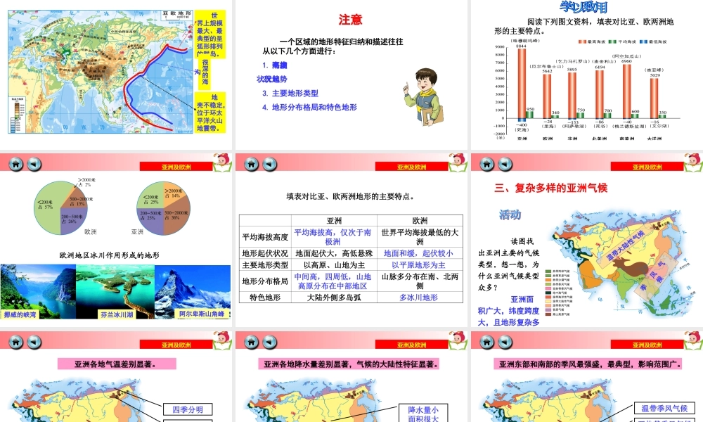 亚洲及欧洲课件