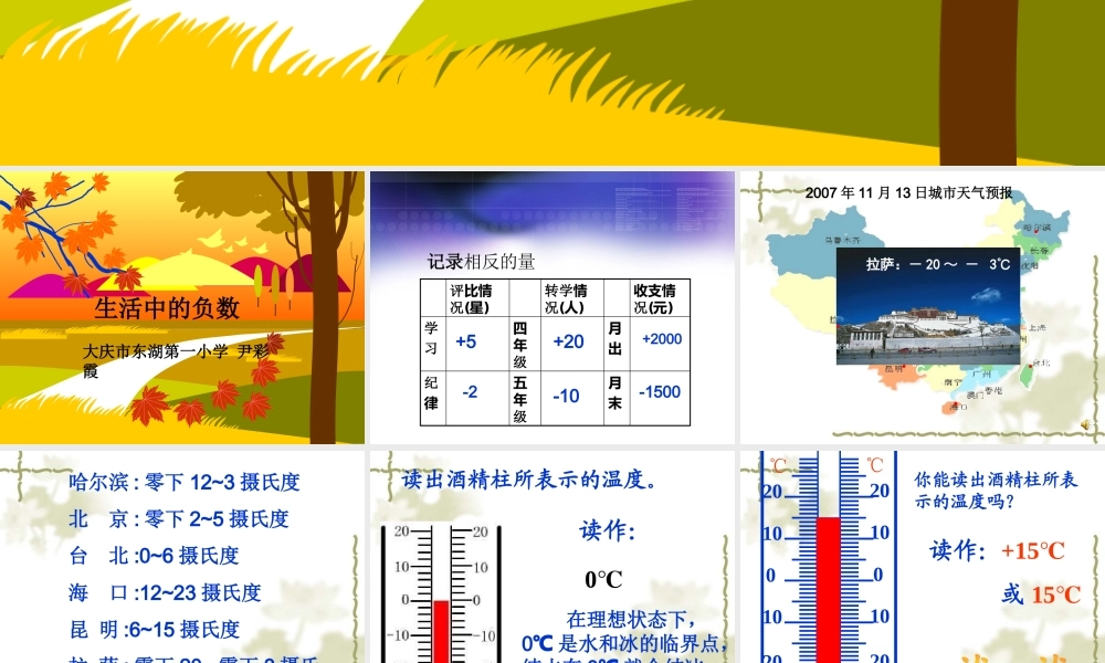 生活中的负数 (2)