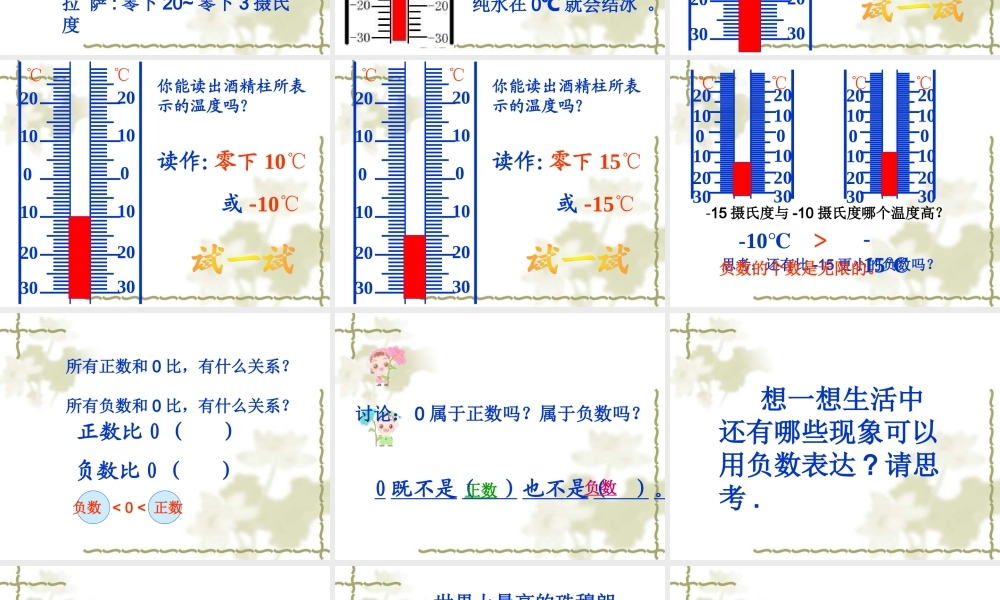 生活中的负数 (2)