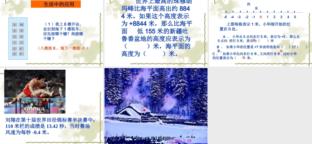 生活中的负数 (2)