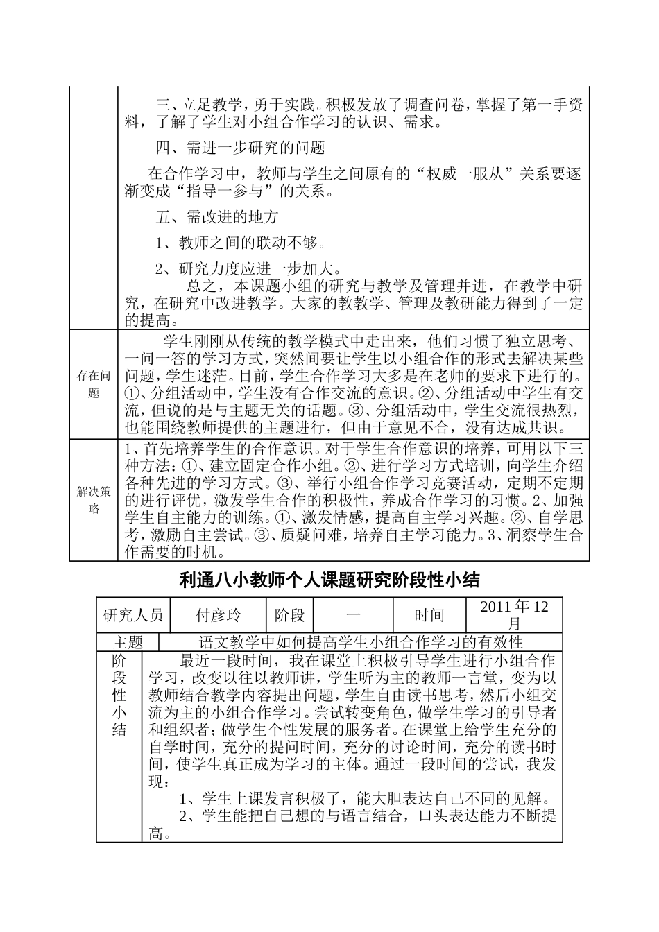 利通八小教师个人课题研究阶段性小结_第3页