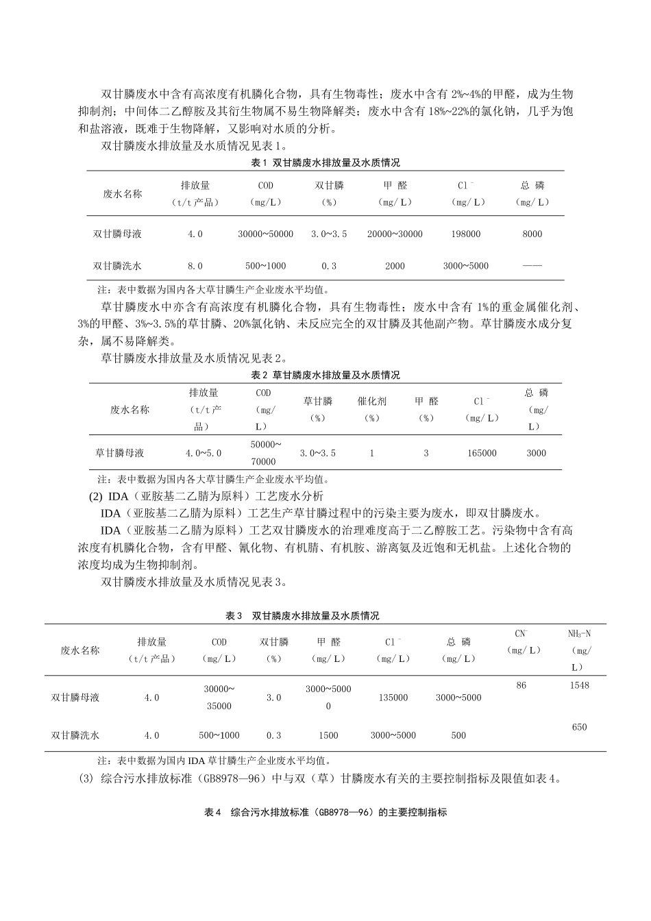 部分农药品种生产污染物治理技术简介_第3页