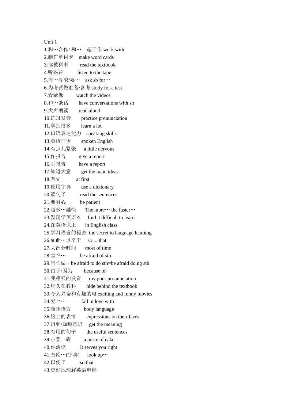 2014秋新人教版九年级课本参考词组_第1页