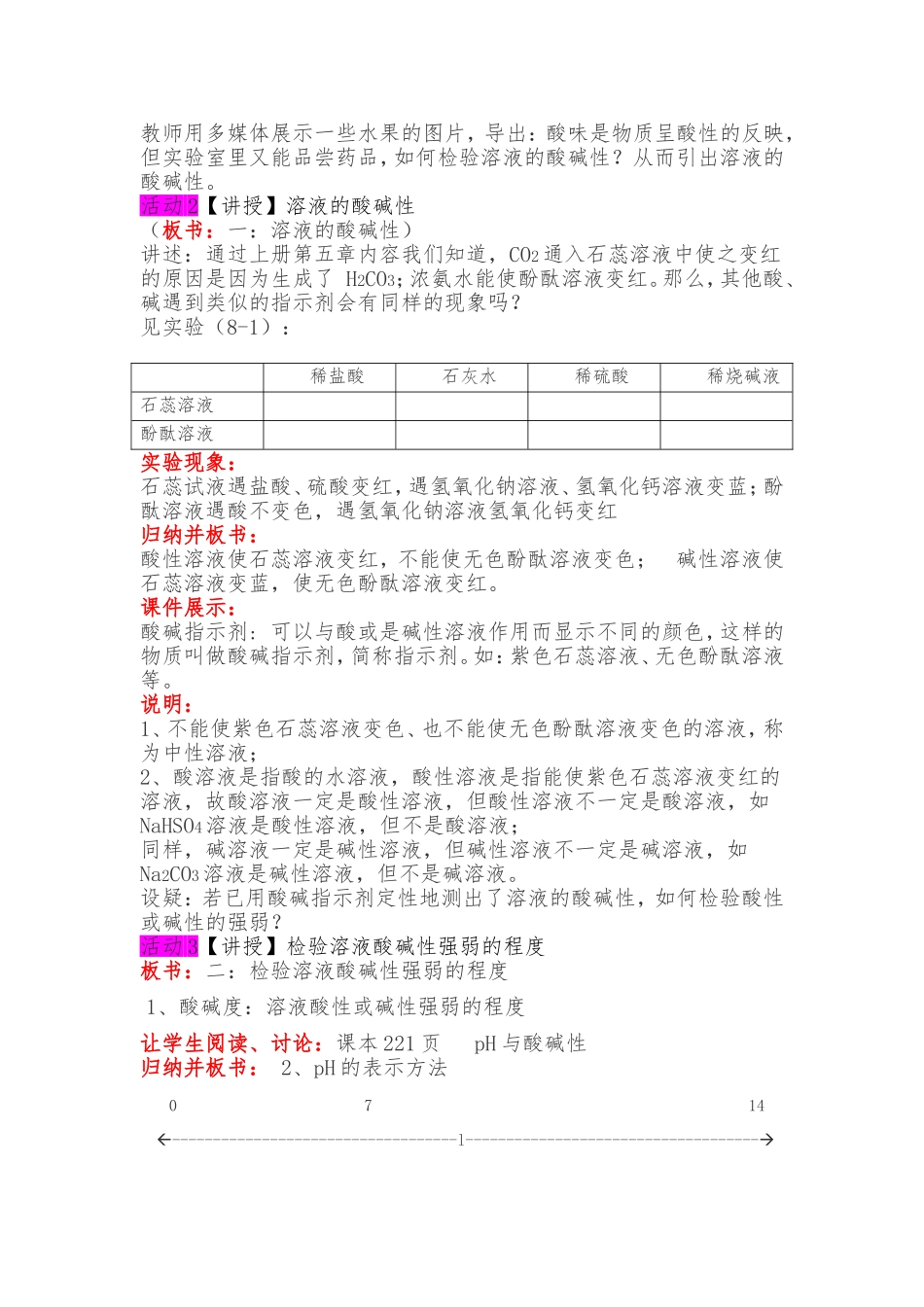 溶液的酸碱性教学设计_第2页