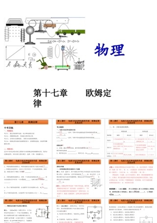 大庆二十二中中考物理冲刺复习课件：《欧姆定律》PPT课件