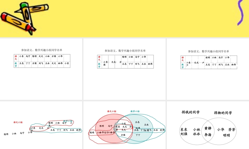 （人教新课标）三年级数学课件重叠问题