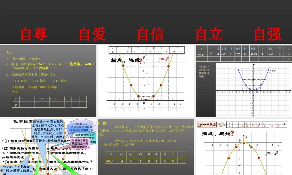 北师大版九年级数学下册结识抛物线