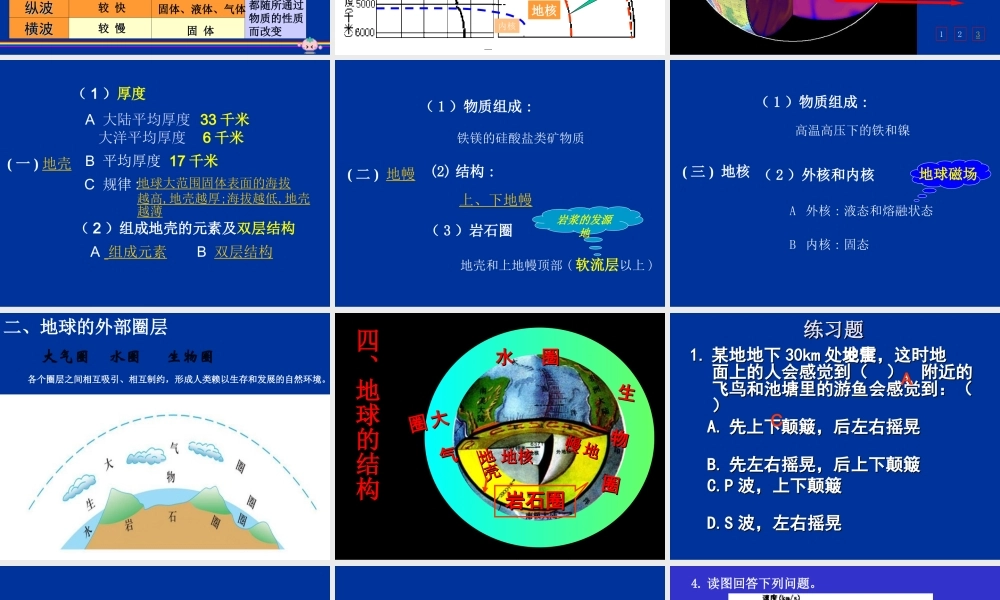 地球的结构课件