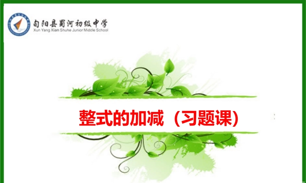 整式的加减习题课