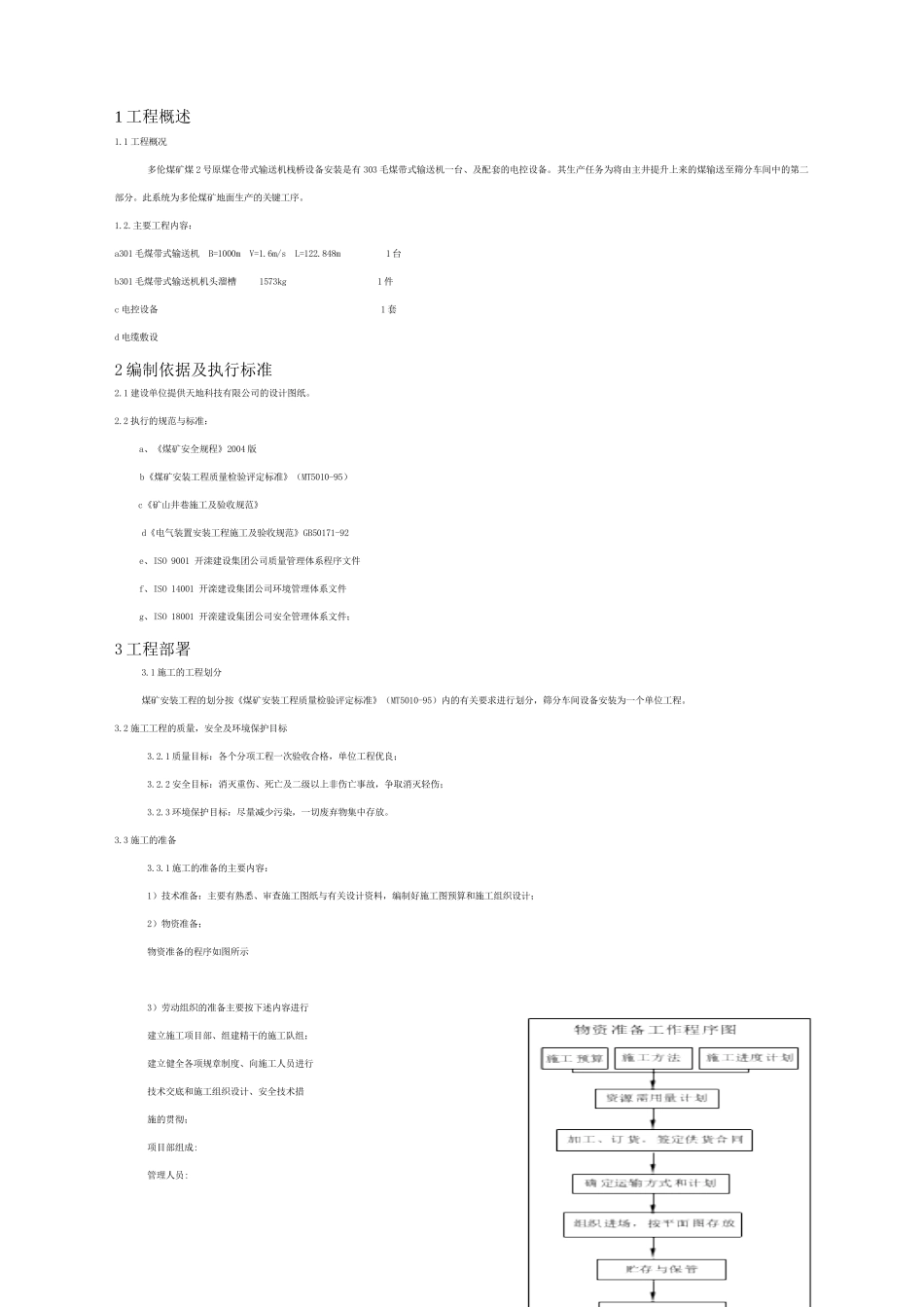 2号原煤带式输送机施工组织设计_第1页