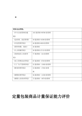 包装印刷定量包装商品计量保证能力评价报告