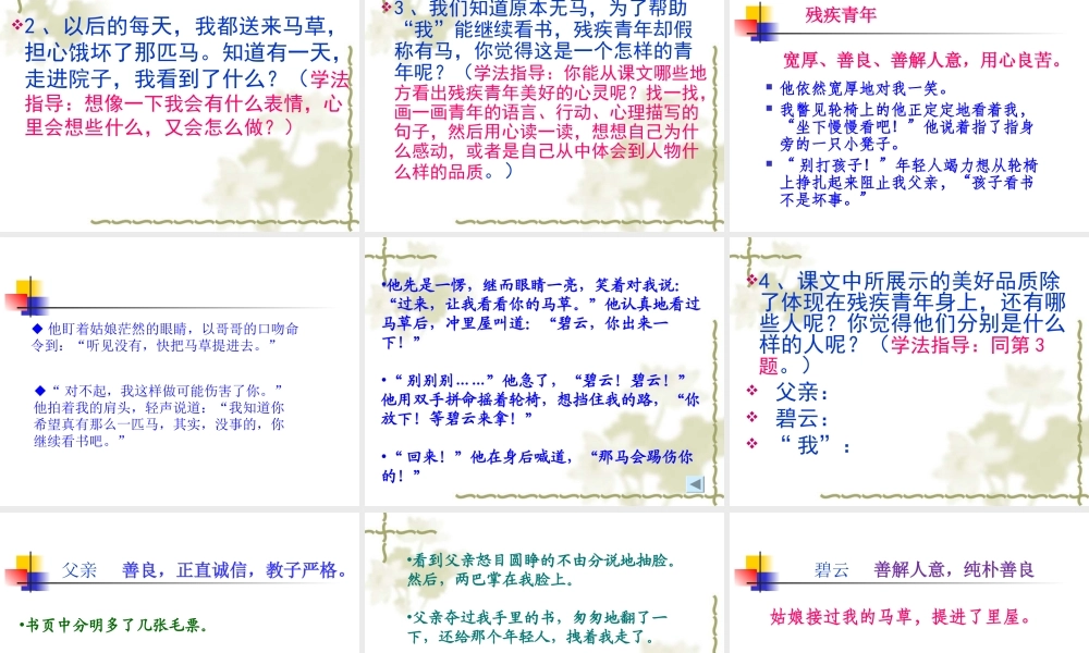 别饿坏了那匹马PPT