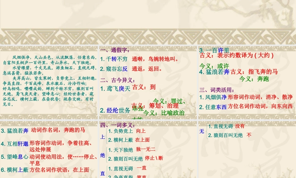 与朱元思书复习课