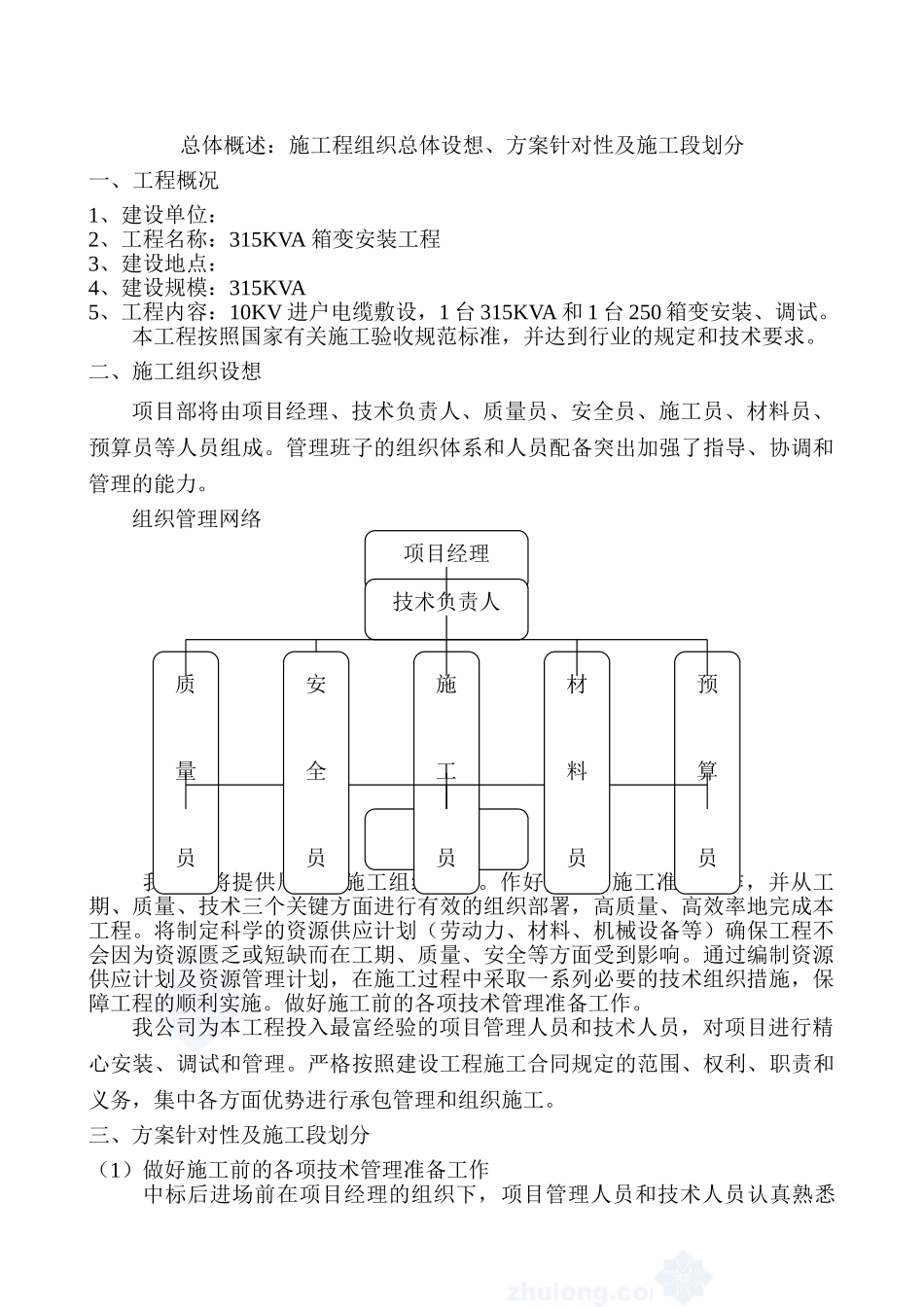 某住宅小区315KVA箱变安装施工组织设计(DOC51页)_第2页