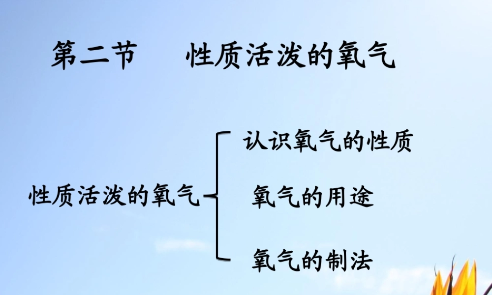 性质活泼的氧气