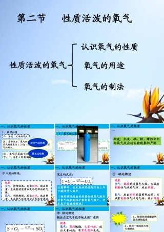 性质活泼的氧气