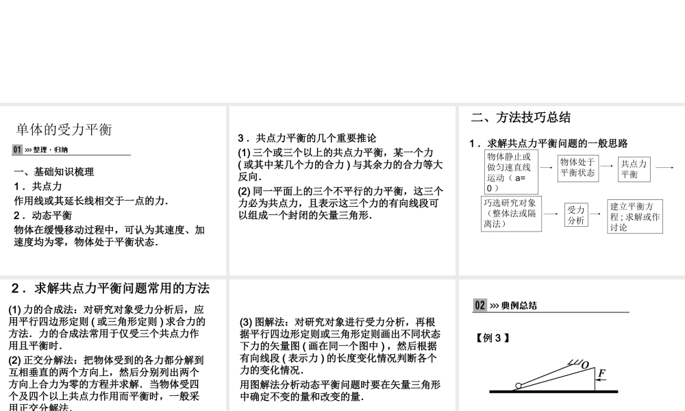 共点力作用下的动