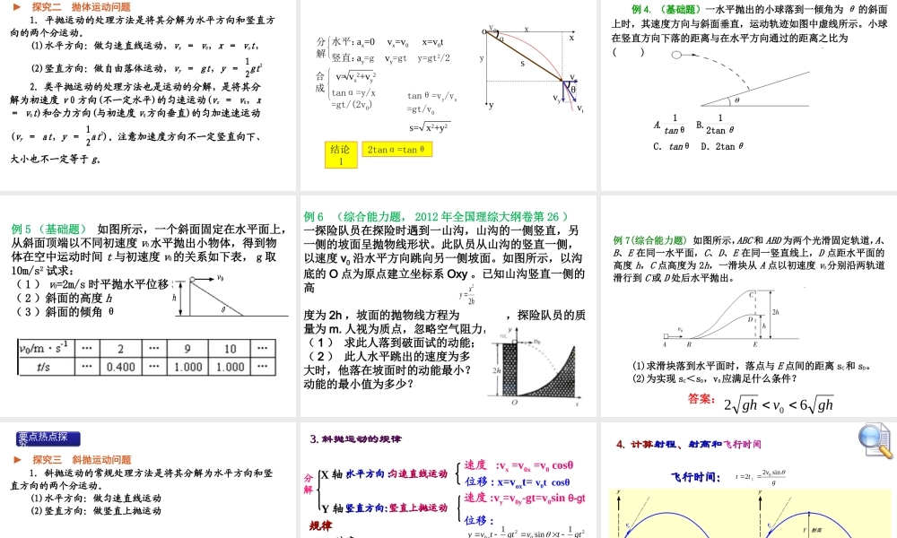 曲线运动第一讲