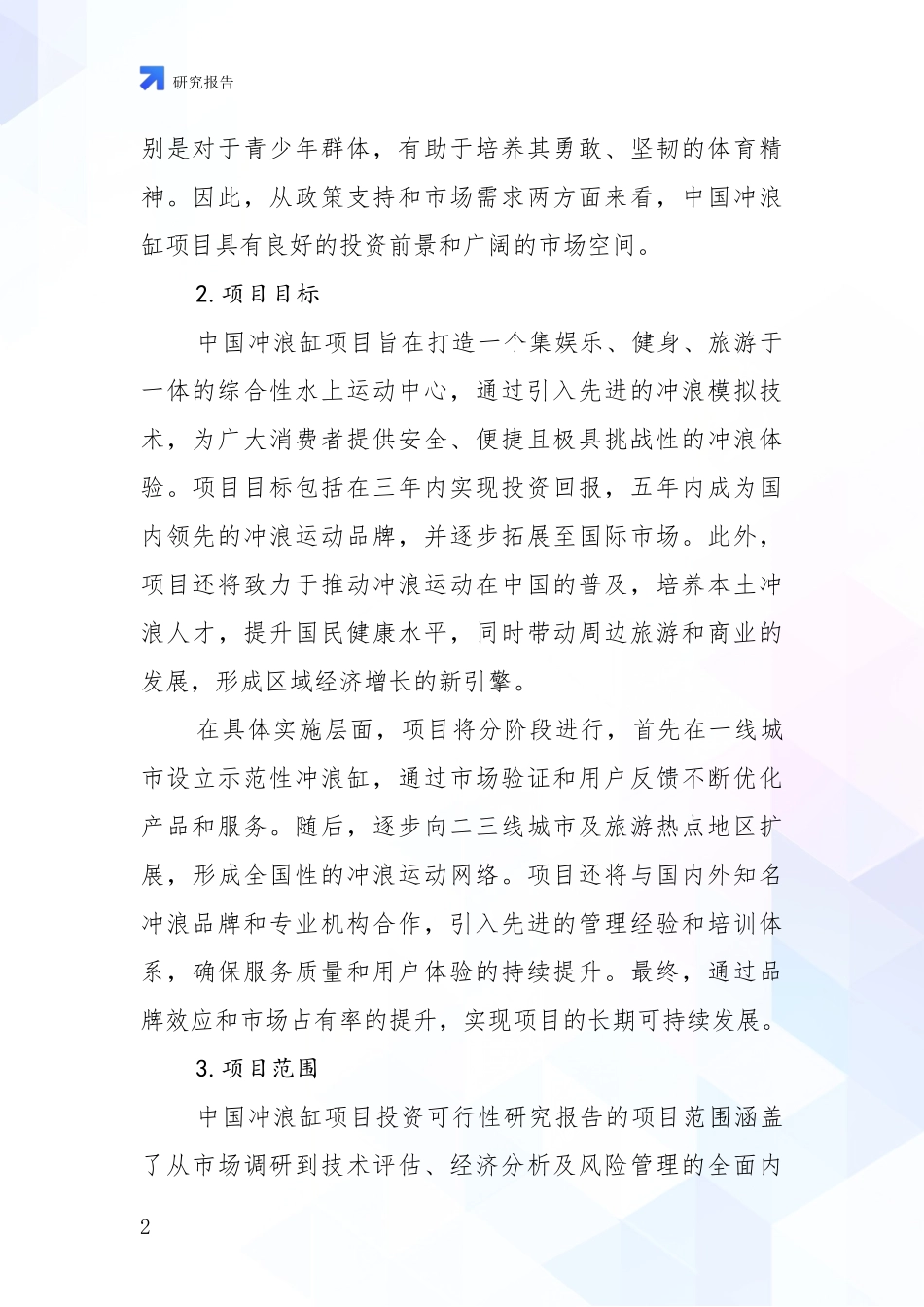 2024年-2025年冲浪缸项目现状分析及形势预测项目可行性研究报告_第2页