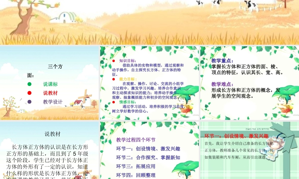 长方体和正方体的认识说课