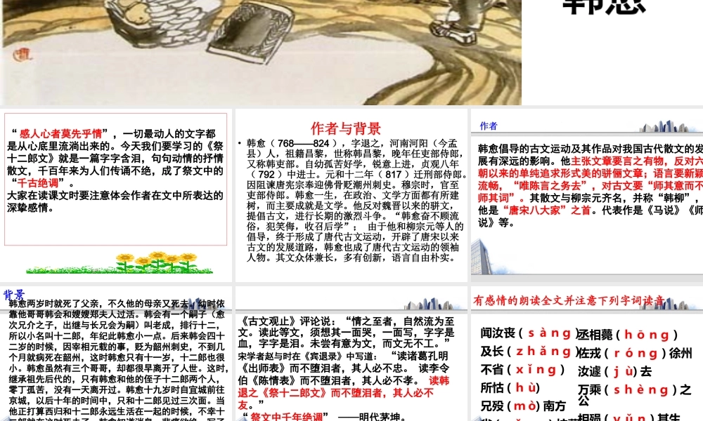 《祭十二郎文》优秀课件