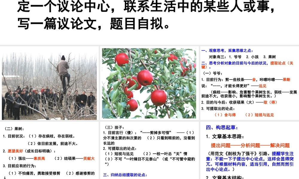 学写简单的议论文