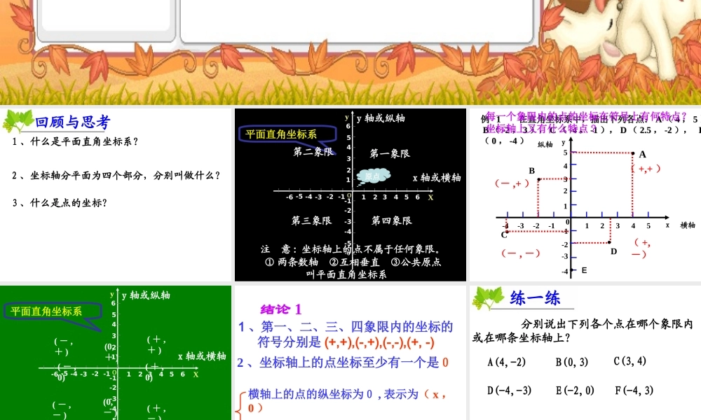 平面直角坐标系第二课时