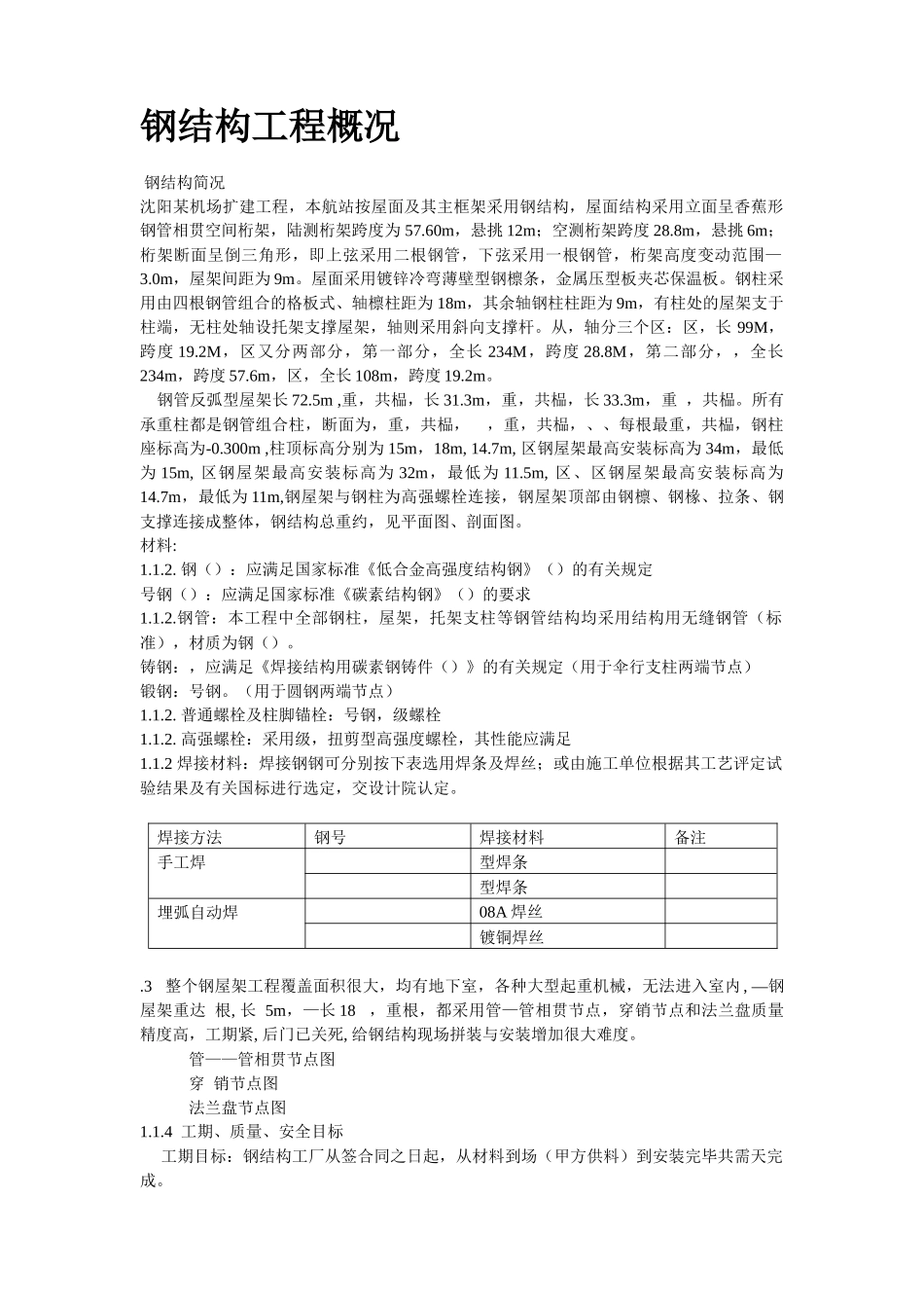 沈阳某机场扩建工程屋面钢结构工程施工组织设计方案_第2页