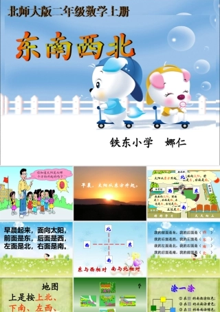 北师大版二年级数学《东南西北》课件