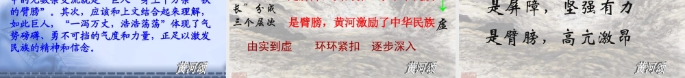[中学联盟]安徽省萧县刘套初级中学七年级语文下册教学课件：黄河颂（共123张PPT）