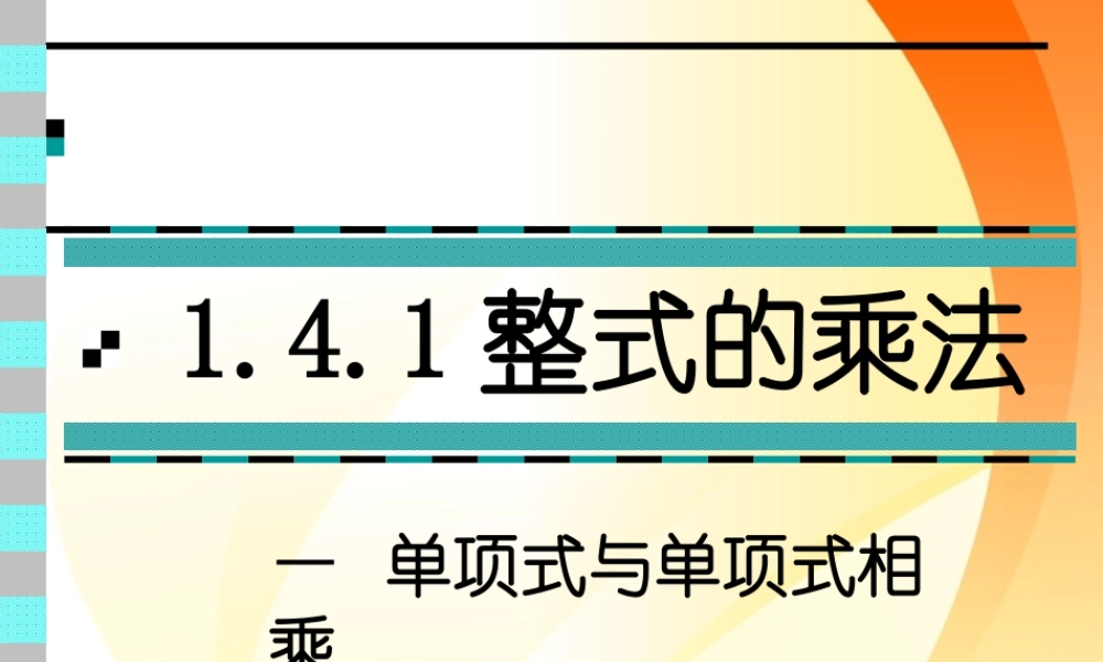 整式的乘法一课件