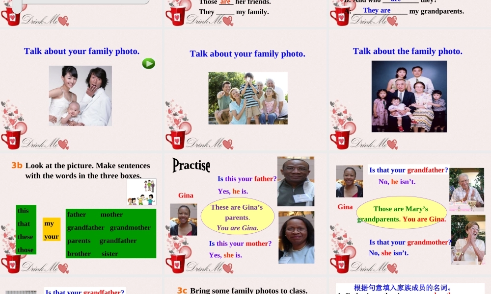 人教版英语七年级上册_unit2_This__is_my_sister_Section_A-2-PPt