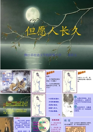 苏教版四年级语文上册《但愿人长久》