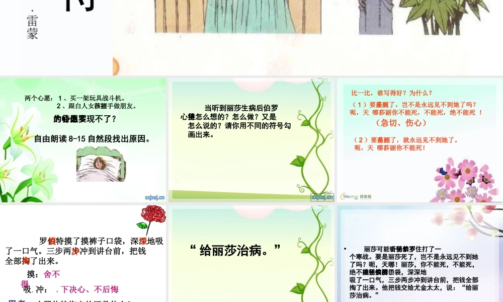 《黑孩子罗伯特》课件