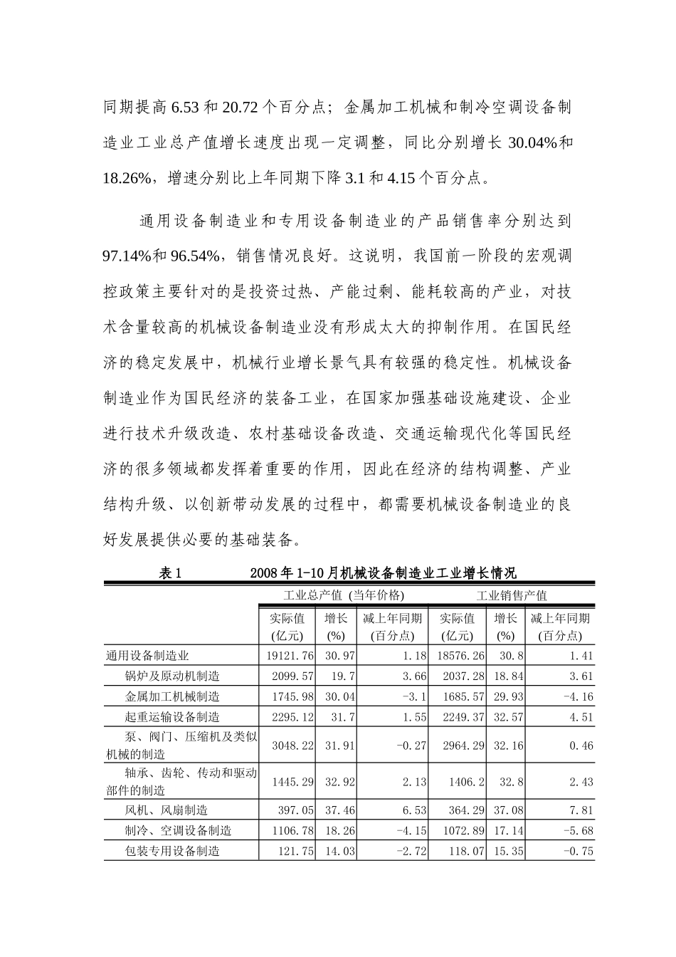 某年机械设备制造业分析及展望_第3页