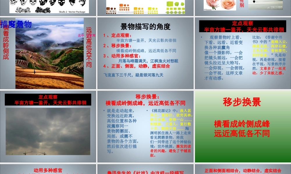 作文指导--多角度描写景物