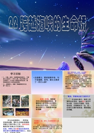 小学四年级上册语文第二十二课跨越海峡的生命桥PPT课件2