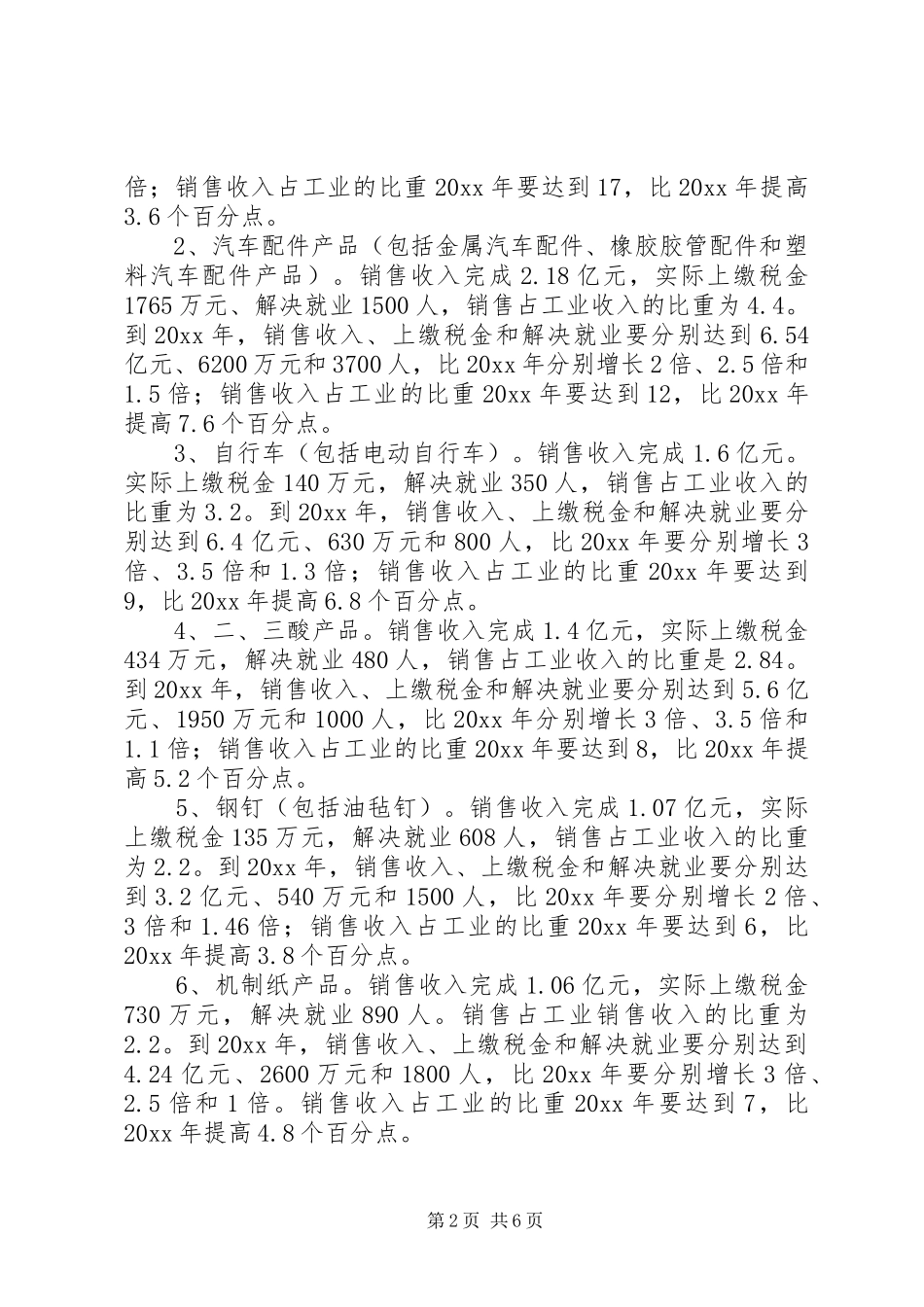 关于XX县区工业化发展的调查和规划 _第2页