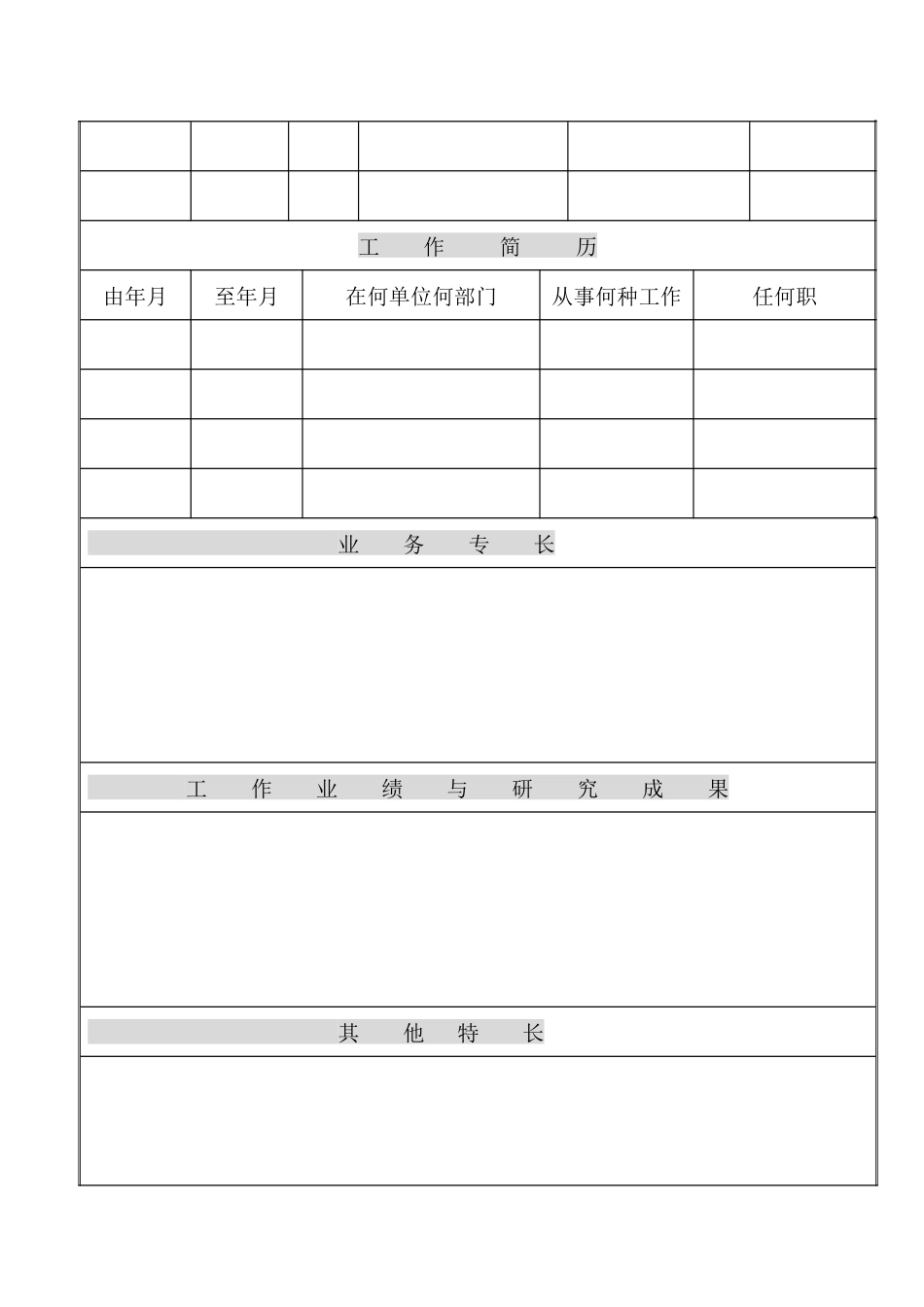 中国神华煤制油公司煤制油厂应聘人员登记表_第2页