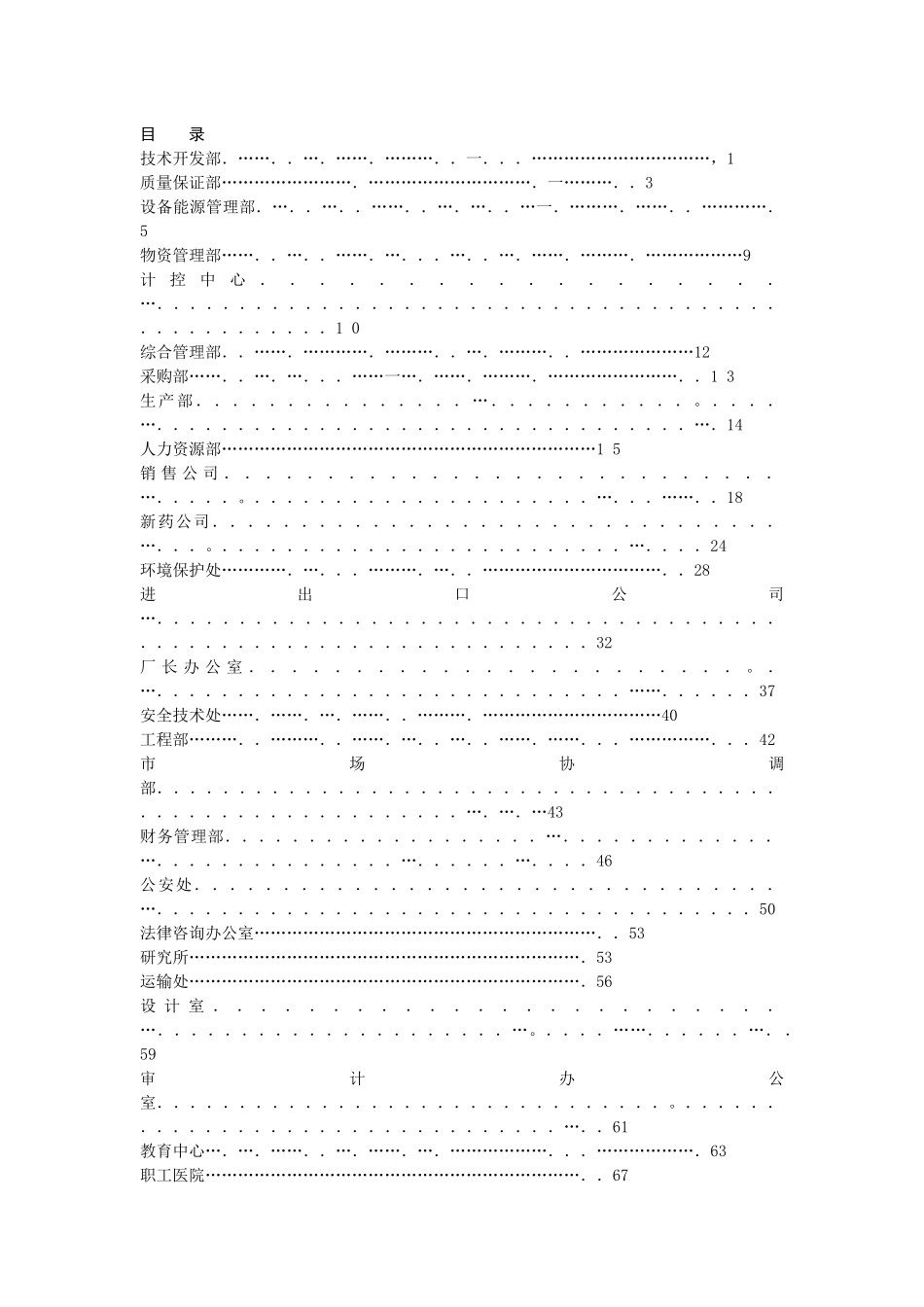 某大型制药厂岗位职责汇编_第1页