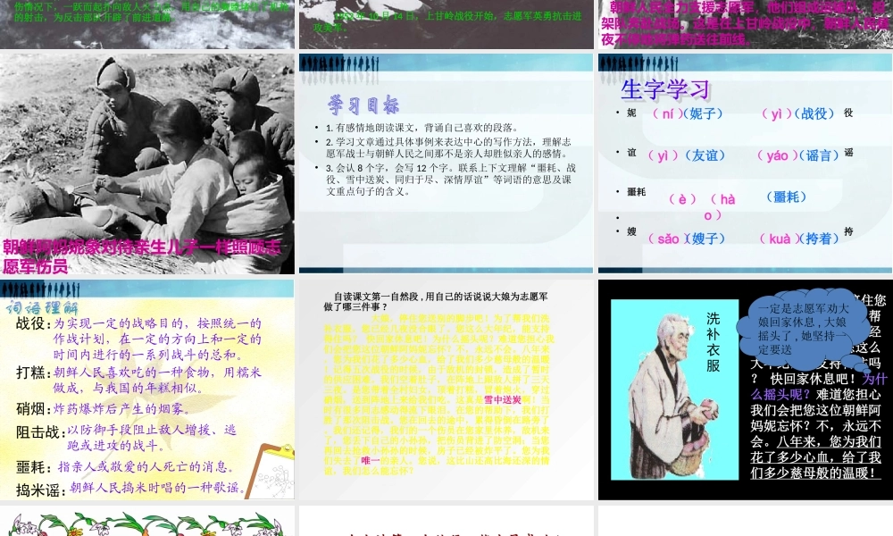 教案第14课《再见了,亲人》课件1