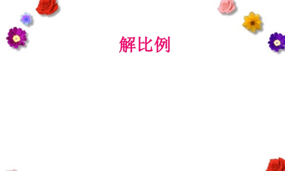 六年级数学课件解比例