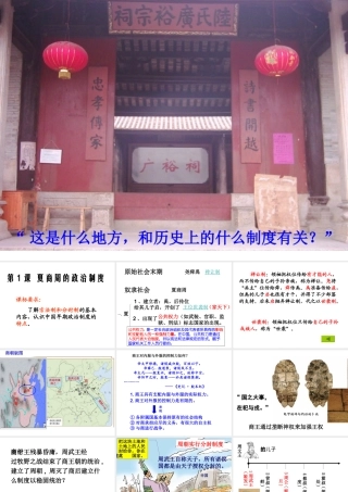 夏商周政治制度