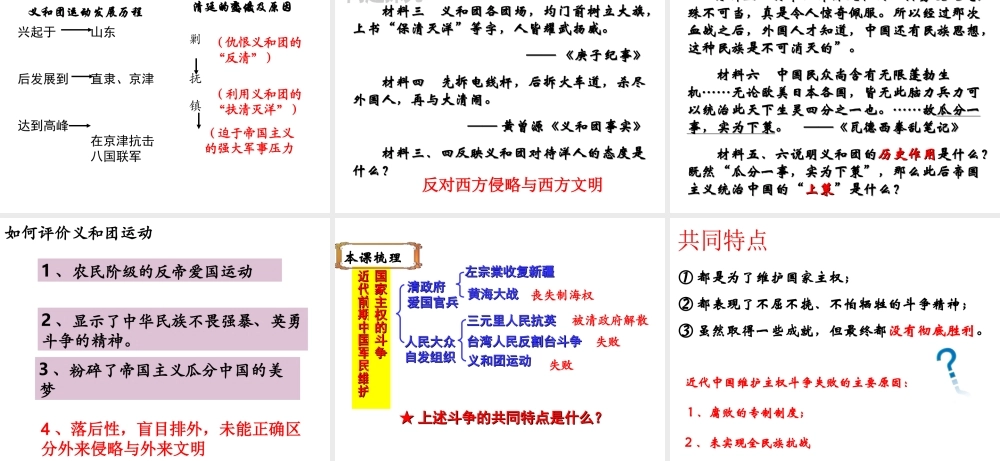 必修一专题二（2）中国军民维护国家主权的斗争