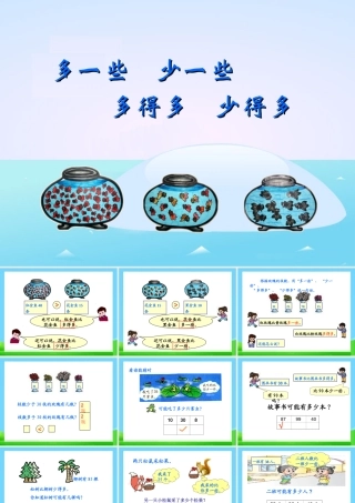 《多一些、少一些、多得多、少得多》参考课件