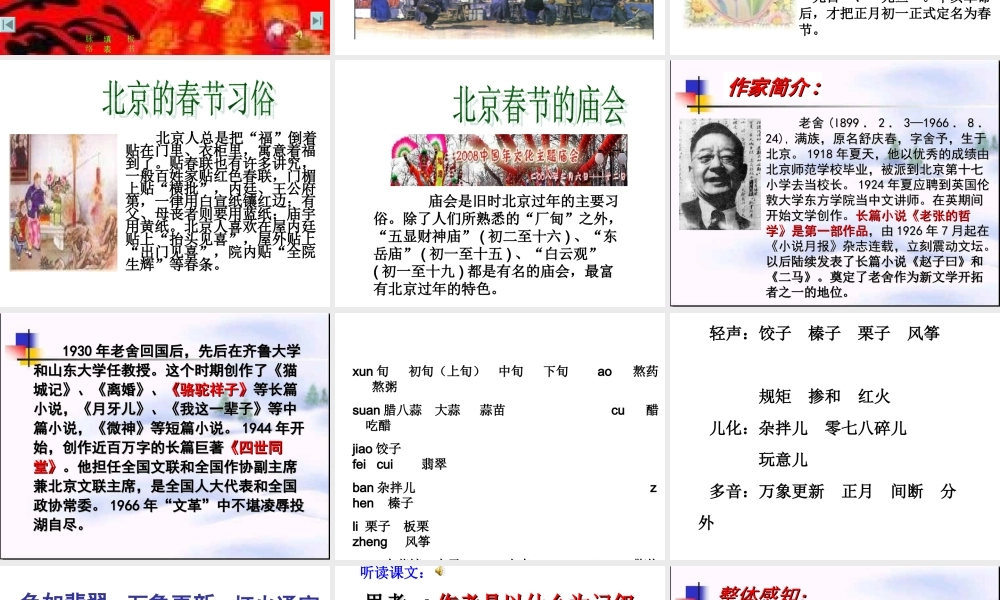 北京的春节(课件)