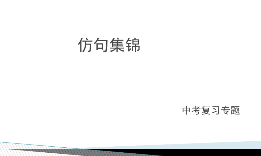 中考复习专题_仿句练习