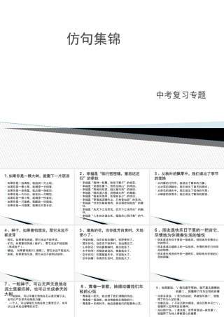 中考复习专题_仿句练习