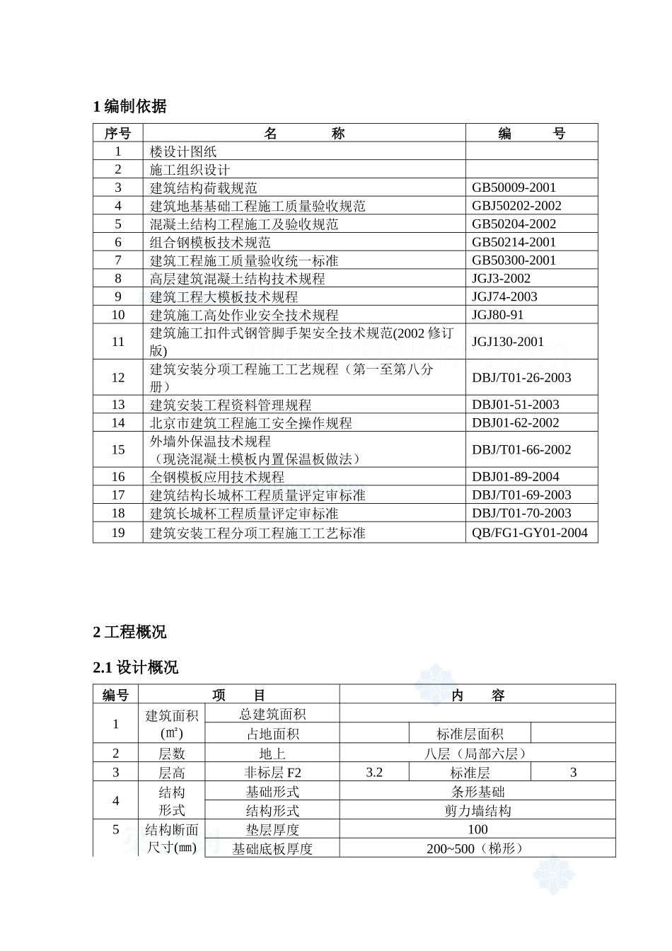 北京某剪力墙结构工程模板施工方案_secret（DOC34页）_第1页