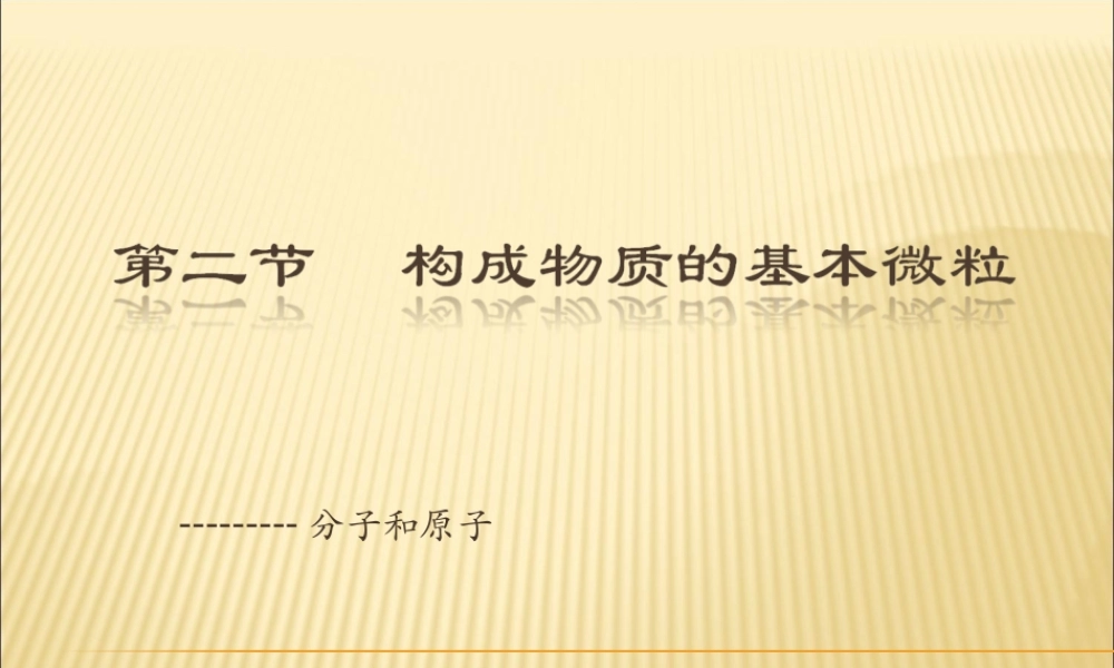 构成物质的微粒 (2)